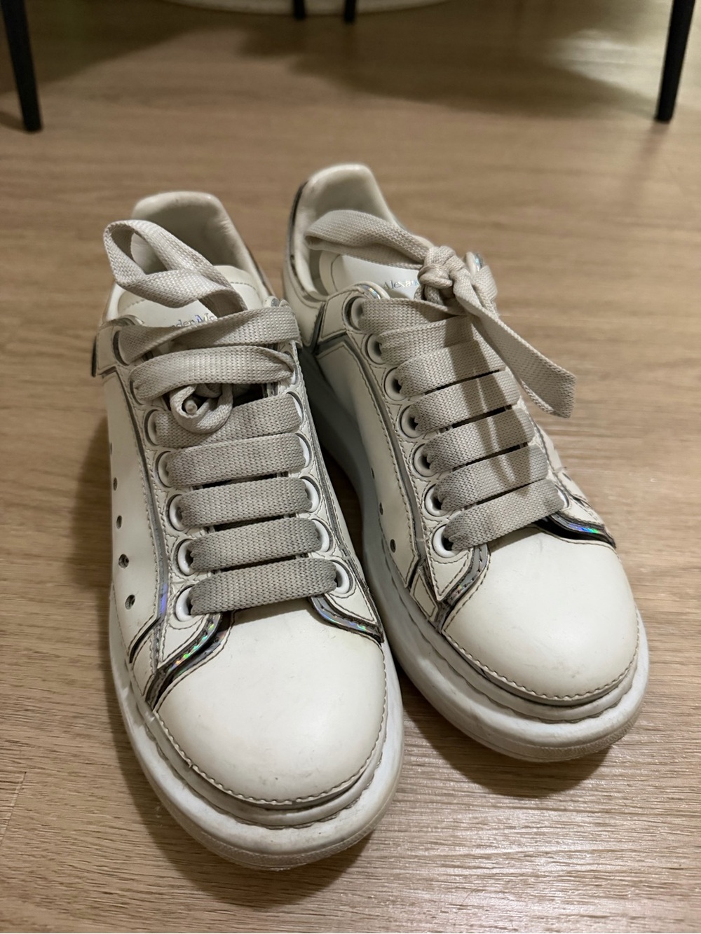 Alexander McQueen sneakers with silver trim